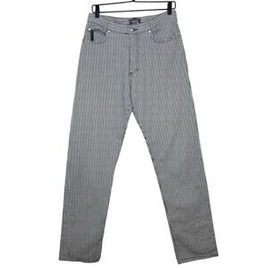 Versace Men’s Vintage 90’s V2 Classic Straight Leg Jeans Black/White Size 32X32